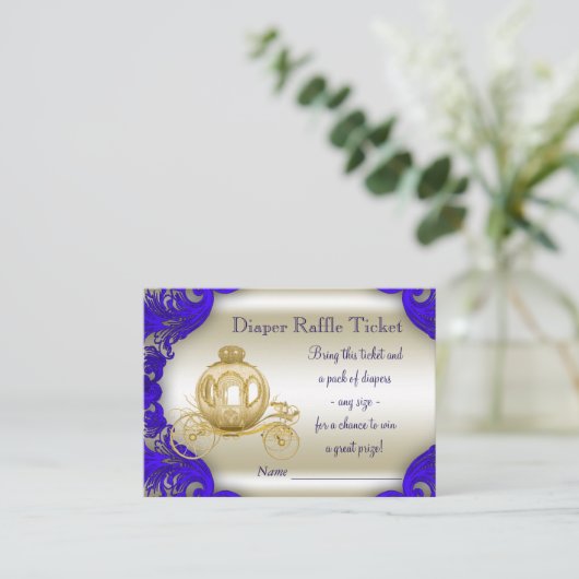 Royal Prince Luier Raffle Tickets Informatiekaartje (Staand voorkant)