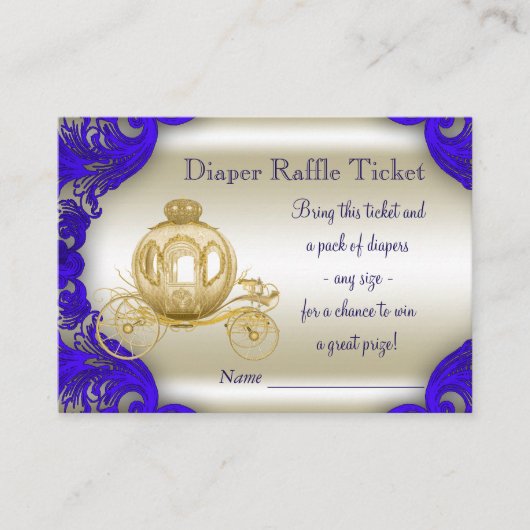 Royal Prince Luier Raffle Tickets Informatiekaartje (Voorkant)