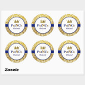 Royal Prince stickers in blauw en goud (Vel)