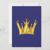 Royal Prince Teddy Bear Baby Shower Invitaties (Achterkant)