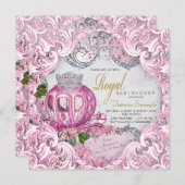 Royal Princess Baby Girl Shower Kaart (Voorkant / Achterkant)