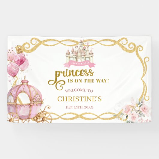 Royal Princess Baby shower Grote Banner (Horizontaal)