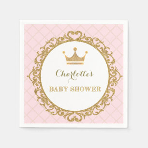 Royal Princess Baby shower Papier servet Roze Goud