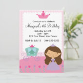 Royal Princess Birthday Party Kaart (Staand voorkant)