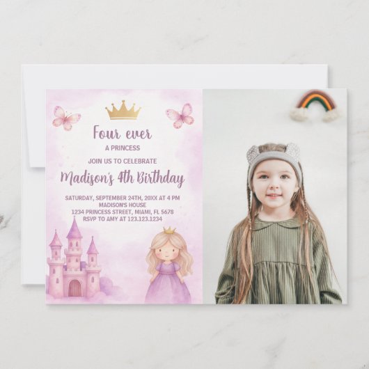 Royal Princess Birthday Uitnodiging (Voorkant)