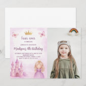 Royal Princess Birthday Uitnodiging (Voorkant / Achterkant)