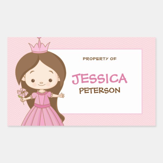 Royal Princess Book Label / Gift Label Sticker (Voorkant)
