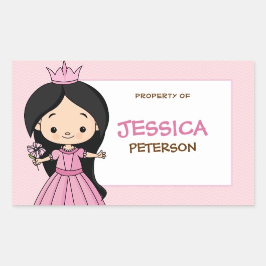 Royal Princess Book Label / Gift Label Sticker (Voorkant)
