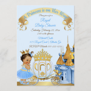 Royal Princess Castle Carriage Blue Gold Girl Kaart