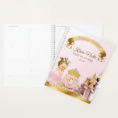 Royal Princess Castle Carriage Girl Pink Gold Planner (Display)