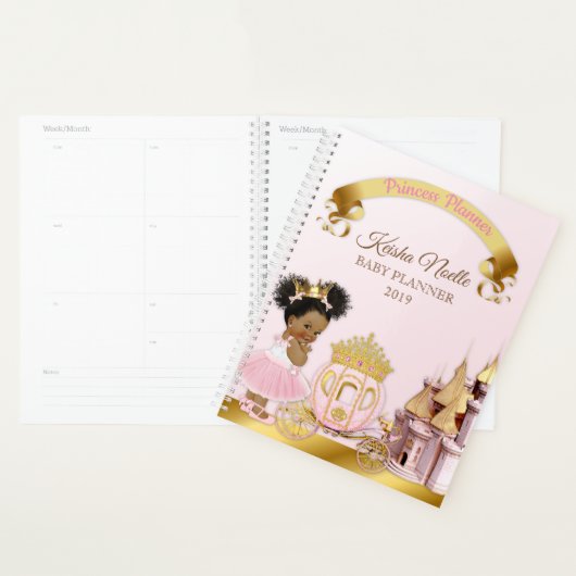 Royal Princess Castle Carriage Girl Pink Gold Planner (Display)