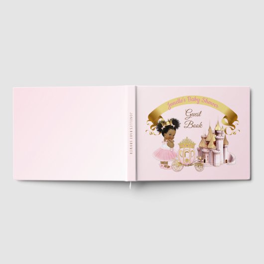 Royal Princess Castle Carriage Pink Gold Girl Gastenboek (Volledig)