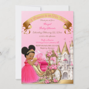 Royal Princess Castle Carriage Pink Gold Girl Kaart