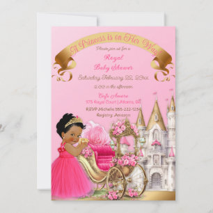 Royal Princess Castle Carriage Pink Gold Girl Kaart