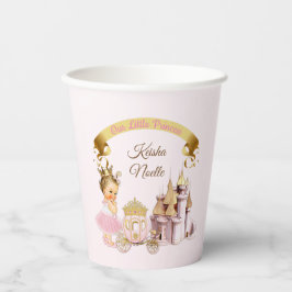 Royal Princess Castle Carriage Pink Gold Girl Papieren Bekers