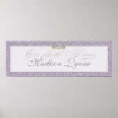 Royal Princess Crown Baby Girl Room Name Poster (Voorkant)