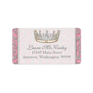 Royal Princess Crown Baby Matching Address Label