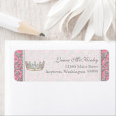 Royal Princess Crown Baby Matching Address Label (Insitu)