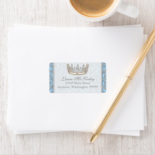 Royal Princess Crown Baby Matching Address Label (Insitu)