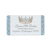 Royal Princess Crown Baby Matching Address Label (Voorkant)