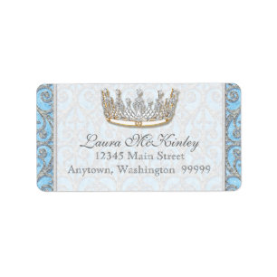Royal Princess Crown Baby Matching Address Label