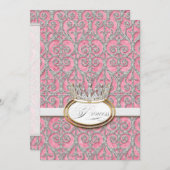 Royal Princess Crown Baby shower Kaart (Voorkant / Achterkant)