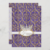 Royal Princess Crown Baby shower Kaart (Voorkant / Achterkant)