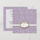 Royal Princess Crown Baby shower Kaart (Voorkant / Achterkant)