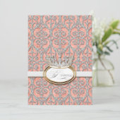 Royal Princess Crown Baby shower Kaart (Staand voorkant)