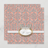 Royal Princess Crown Baby shower Kaart (Voorkant / Achterkant)