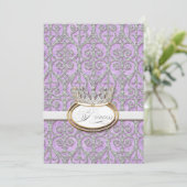 Royal Princess Crown Baby shower Kaart (Staand voorkant)