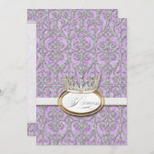 Royal Princess Crown Baby shower Kaart (Voorkant / Achterkant)