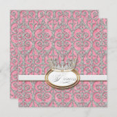 Royal Princess Crown Baby shower Kaart (Voorkant / Achterkant)