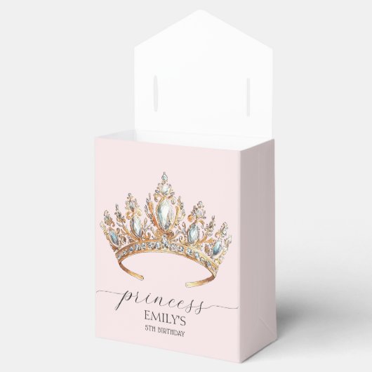 Royal Princess Crown Girl Verjaardagsfeestje Bedankdoosjes (Geopend)