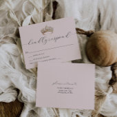 Royal Princess Crown Girl Verjaardagsfeestje RSVP Kaartje