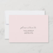 Royal Princess Crown Girl Verjaardagsfeestje RSVP Kaartje (Achterkant)