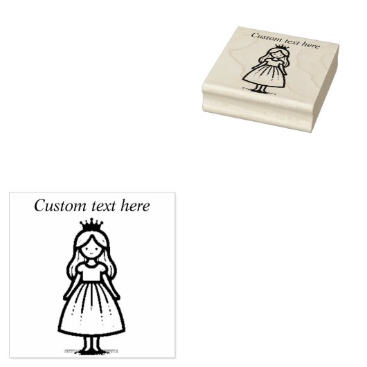 Royal Princess Customizable Rubber Stamp Rubberstempel (Gestempeld)