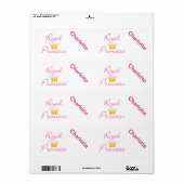 Royal Princess Etiket (Full Sheet)
