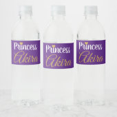 Royal Princess Fancy Paarse & Goud Waterfles Etiket (Flessen)