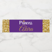 Royal Princess Fancy Paarse & Goud Waterfles Etiket (Enkel label)