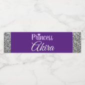 Royal Princess Fancy Paarse Waterfles Etiket (Enkel label)