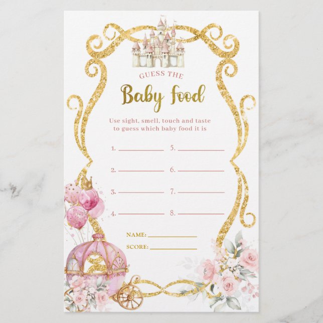 Royal Princess Guess tijdens de Baby Food Games (Voorkant)