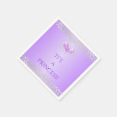 Royal Princess Lavender & Silver Diamond Heart Servetten (Hoek)