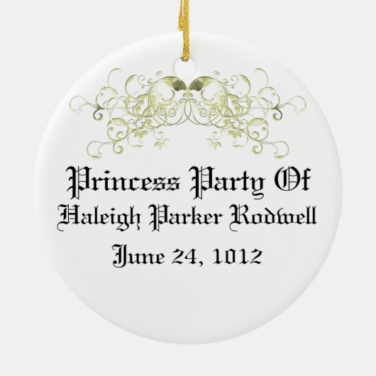 Royal Princess Party - SRF Keramisch Ornament (Achterkant)