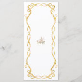 Royal Princess Pink Carriage Baby shower Menu (Achterkant)