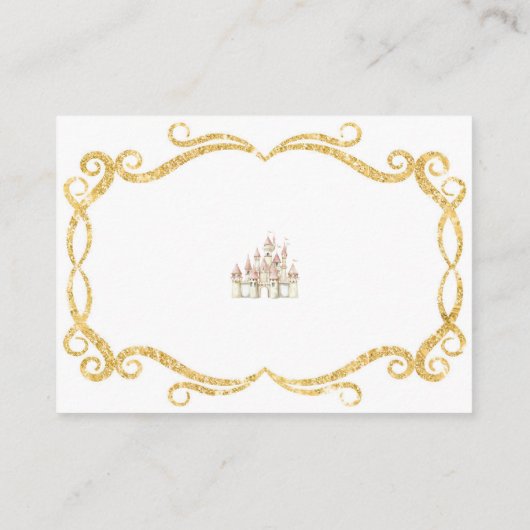 Royal Princess Pink Carriage Boeken voor Baby Informatiekaartje (Achterkant)