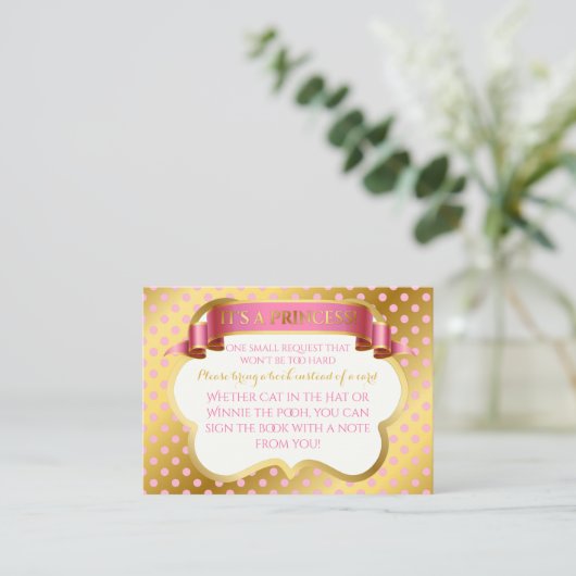 Royal Princess Pink Gold Crown Boek aanvragen Informatiekaartje (Staand voorkant)