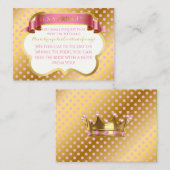 Royal Princess Pink Gold Crown Boek aanvragen Informatiekaartje (Voorkant / Achterkant)