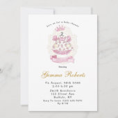 Royal Princess Pink Het is een meisje Baby shower Kaart (Voorkant)