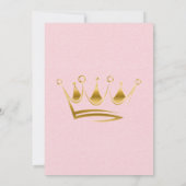 Royal Princess Pink Het is een meisje Baby shower Kaart (Achterkant)